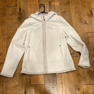 Cream North Face Zip Up Jacket